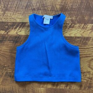 City Beach Mooloola Blue Ribbed Crop Top
